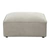 Pouf per divano beige modulabile in tessuto